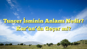 Tuncer İsminin Anlamı Nedir? Kur’an’da Geçer mi?